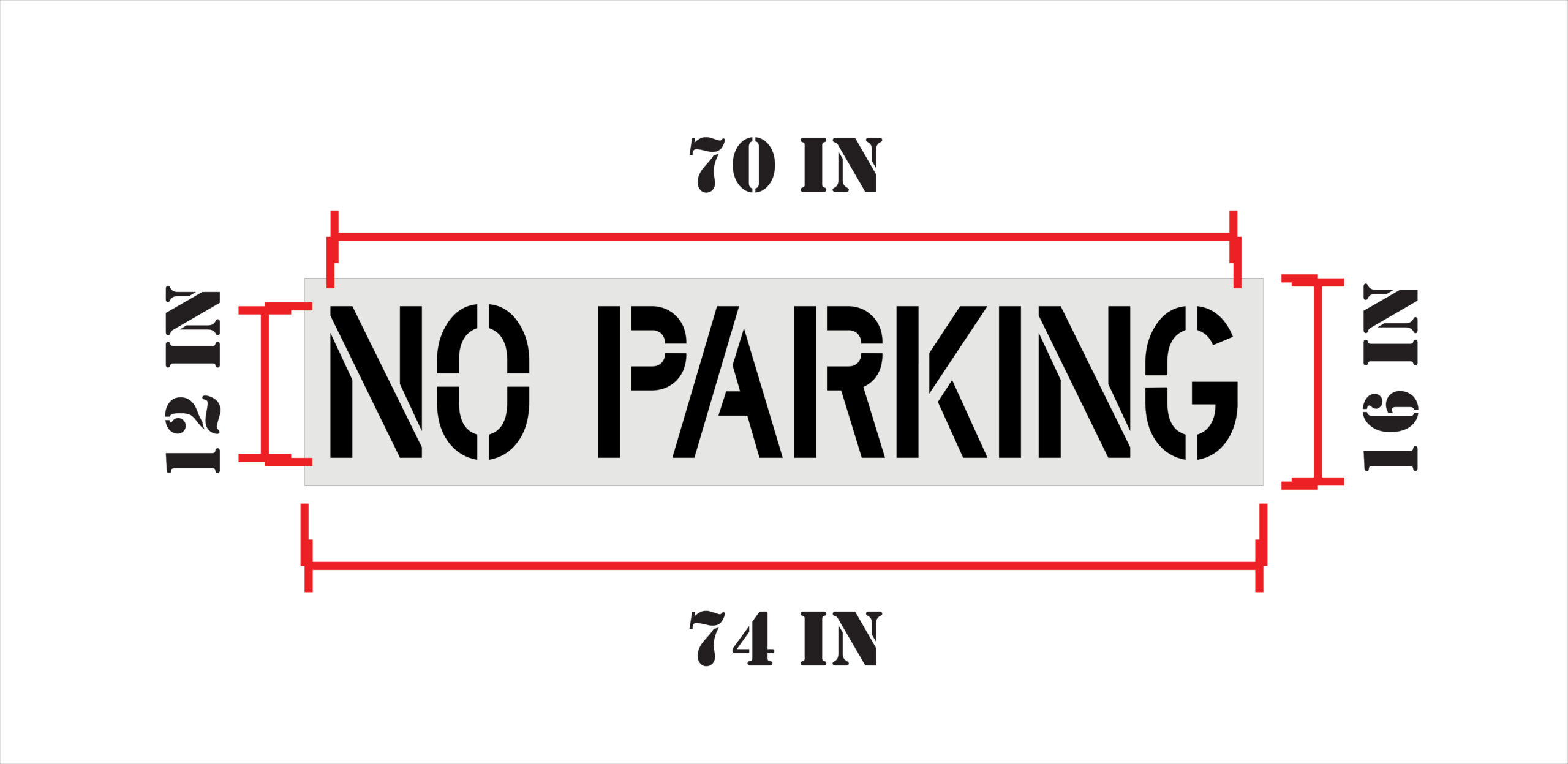 12" No Parking - Image 2