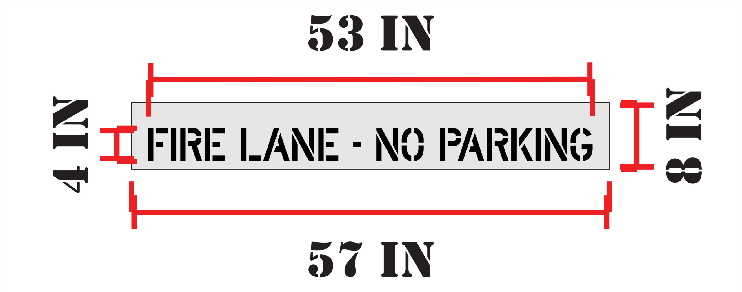 4" Fire Lane - No Parking - Image 2