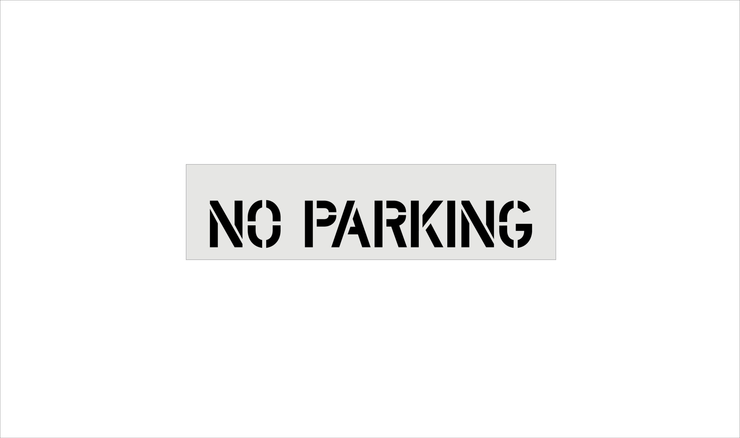 4" No Parking - Curb Stencil