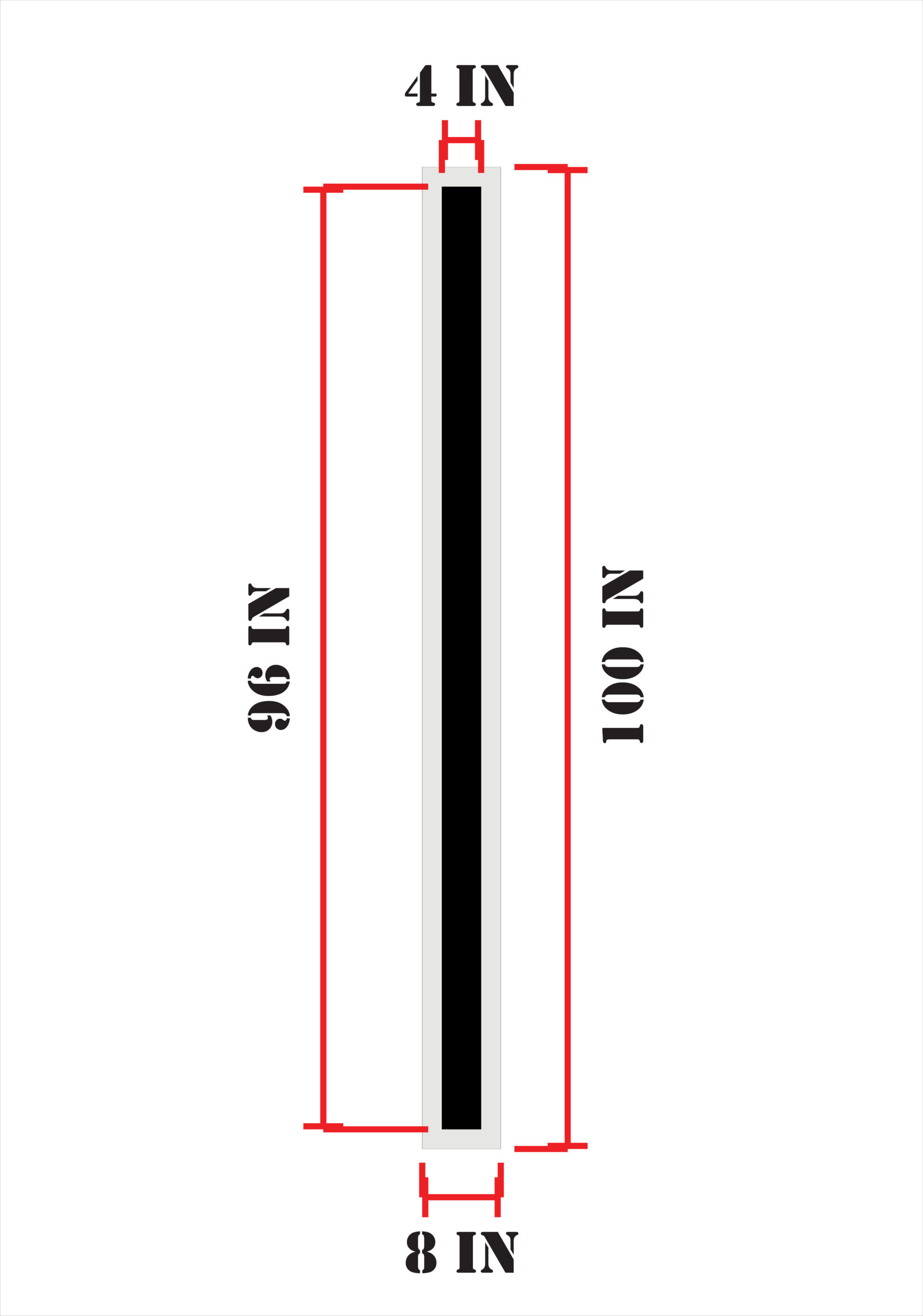4" X 96" Stripe Material - Image 2