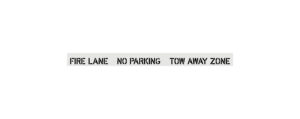4" Fire Lane No Parking Tow Away Zone - Curb Stencil