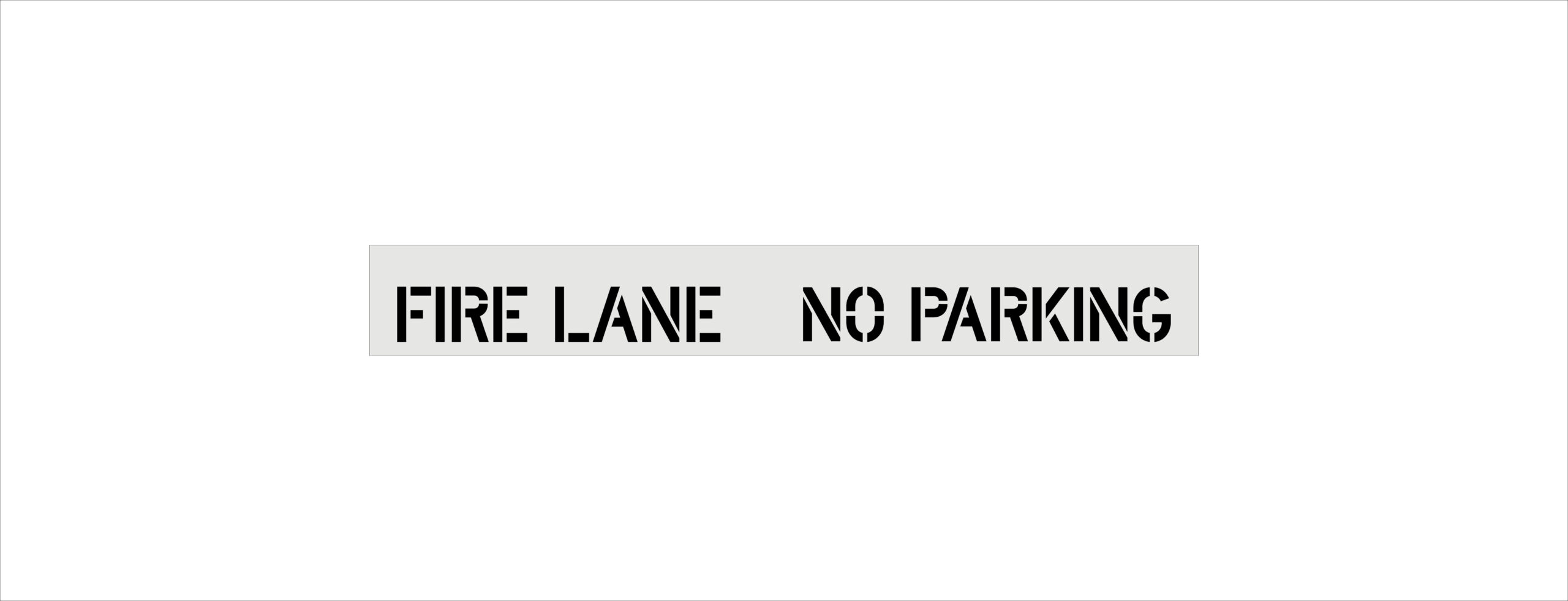 4" Fire Lane No Parking - Curb Stencil